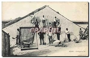 Carte Postale Ancienne Berre Criblage du sel TOP