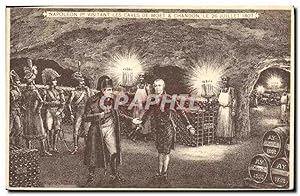 Bild des Verkufers fr Carte Postale Ancienne Histoire Napoleon 1er visitant les caves de Moet et Chandon 1807 Champagne zum Verkauf von CPAPHIL
