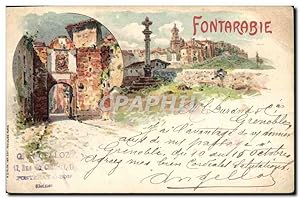 Carte Postale Ancienne Assurance Illustration Fontarabie Societe Suisse Winterthur