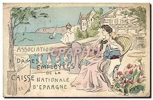 Carte Postale Ancienne Banque Association des dames employees de la Caisse Nationale d'Epargne TOP