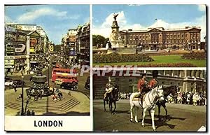 Bild des Verkufers fr Carte Postale Moderne London Piccadilly Circus Buckingham Palace HM the Queen and HRH Prince Philip zum Verkauf von CPAPHIL