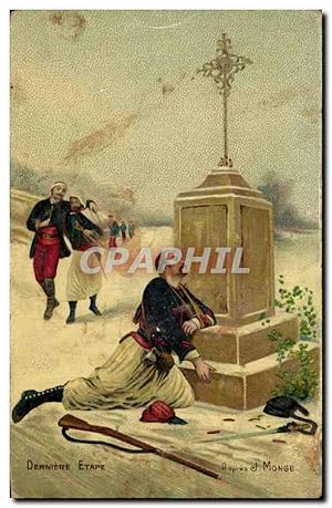 Bild des Verkufers fr Carte Postale Ancienne Militaria Derniere etape J Monge zum Verkauf von CPAPHIL