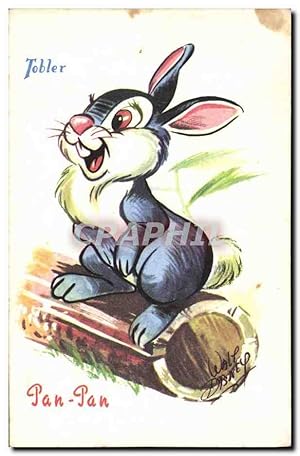 Carte Postale Ancienne Fantaisie Illustrateur Walt Disney Tobler Pan Pan Lapin