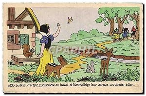 Image du vendeur pour Carte Postale Ancienne Fantaisie Walt Disney Blanche Neige et les sept nains mis en vente par CPAPHIL