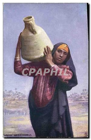 Carte Postale Ancienne Orientalisme Woman Water Carrier