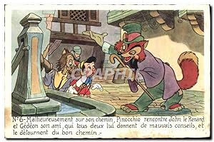 Carte Postale Ancienne Fantaisie Illustrateur Walt Disney Pinocchio