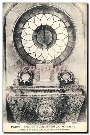 Image du vendeur pour Carte Postale Ancienne Paris Crypte de la chapelle Louis XVI Rue d'Anjou Tombeau de Louis XVI et de Marie Antoinette mis en vente par CPAPHIL
