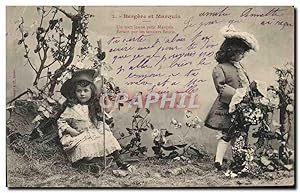 Carte Postale Ancienne Fantaisie Enfants Bergere et Marquis