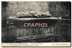 Carte Postale Ancienne Abbaye de la Chaise Dieu Tombeau gothique de la reine Edith d'Angleterre