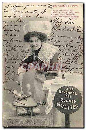 Seller image for Carte Postale Ancienne Cuisine Specialites de pays Bretagne Galettes for sale by CPAPHIL