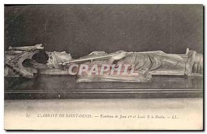 Imagen del vendedor de Carte Postale Ancienne Mort Abbaye de Saint Denis Tombeau de Jean 1er et Louis X le Hutin a la venta por CPAPHIL