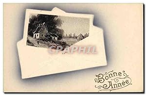 Carte Postale Ancienne Fantaisie Bonne Année