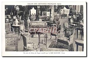 Carte Postale Ancienne Salon des artistes français 1912 un coin du salon de repos installe par le...