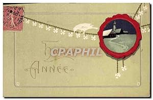 Carte Postale Ancienne Fantaisie Heureuse Année