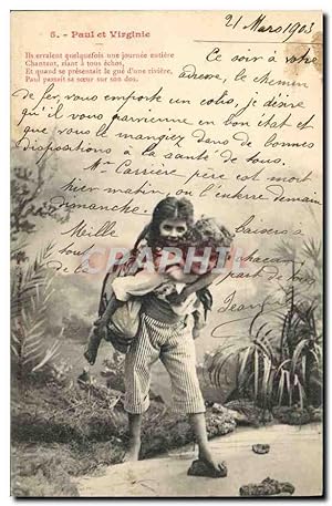Seller image for Carte Postale Ancienne Fantaisie Enfants Paul et Virginie for sale by CPAPHIL