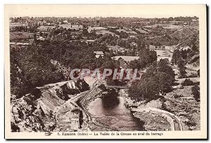 Carte Postale Ancienne Electricite Eguzon La vallée de la Creuse en aval du barrage