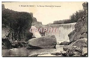 Image du vendeur pour Carte Postale Ancienne Electricite Gorges de l'Allier le barrage electrique de Langogne mis en vente par CPAPHIL