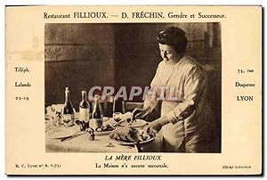 Carte Postale Ancienne Restaurant Fillioux Frechin La Mere Fillioux Duquesne Lyon