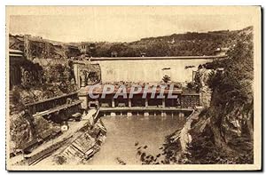 Seller image for Carte Postale Ancienne Electricite Genissiat Barrage et evacuation eau des turbines for sale by CPAPHIL