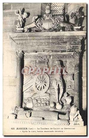Carte Postale Ancienne Assier Le tombeau de Galiot de Genouillac