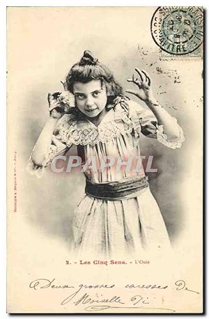 Image du vendeur pour Carte Postale Ancienne Fantaisie Enfant Les cinq sens L'ouie mis en vente par CPAPHIL
