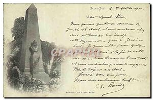 Carte Postale Ancienne Saint Die Tombeau de Jules Ferry