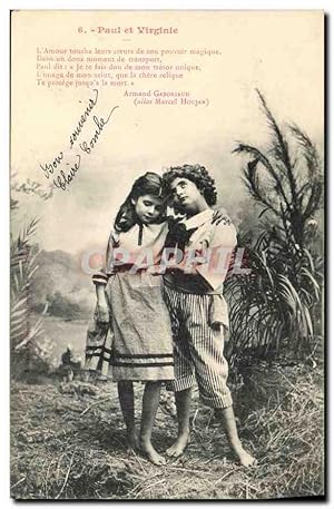Image du vendeur pour Carte Postale Ancienne Fantaisie Enfant Paul et Virginie mis en vente par CPAPHIL