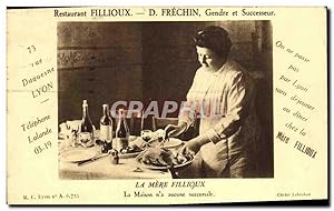 Carte Postale Ancienne Cuisine Restaurant Fillioux Frechin La mere Fillioux Rue Duquesne Lyon