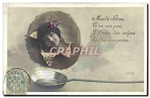 Carte Postale Ancienne Cuisine Enfant Mardi Gras