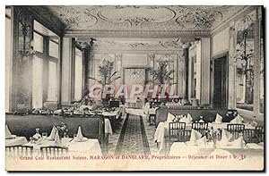 Carte Postale Ancienne Cuisine Grand Cafe Restaurant Suisse Maragon et Danglard