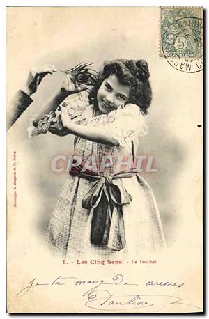 Bild des Verkufers fr Carte Postale Ancienne Fantaisie Enfants Les cinq sens Le toucher zum Verkauf von CPAPHIL