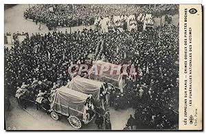 Carte Postale Ancienne Les zeppelins sur Paris Les funerailles nationales des victimes