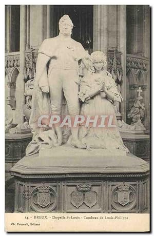 Carte Postale Ancienne Dreux Chapelle Saint Louis Tombeau de Louis Philippe