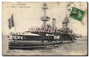 Carte Postale Ancienne Bateau Le Havre Cuirasse d'escadre
