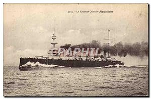 Carte Postale Ancienne Bateau Le croiseur cuirasse Marseillaise