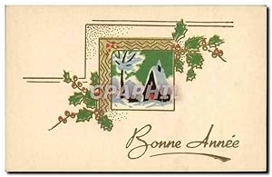 Carte Postale Ancienne Fantaisie Bonne année