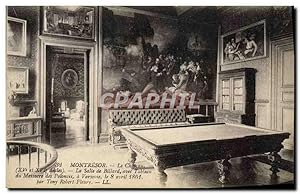 Carte Postale Ancienne Billard Montresor Le chateay la salle de billard tableau du massacre des p...