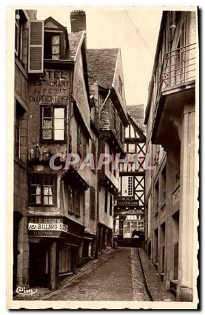 Carte Postale Ancienne Billard Morlaix Venelle au son