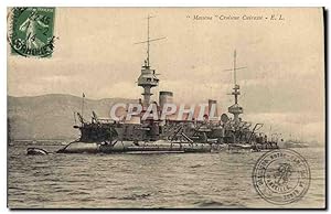 Carte Postale Ancienne Bateau Massena Croiseur d'escadre