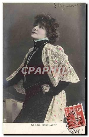 Carte Postale Ancienne Femme Théâtre Sarah Bernhardt