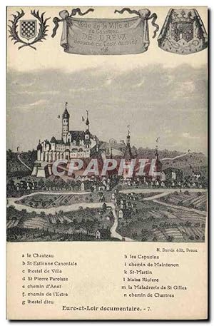 Carte Postale Ancienne Dreux le château Capucins