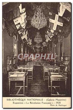 Carte Postale Ancienne Bibliotheque Nationale Paris Galerie Mazarine Exposition La Revolution fra...