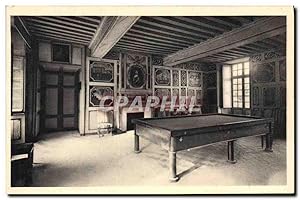 Carte Postale Ancienne Billard Château de Bussy Rabutin Salle des devises