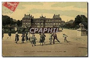 Carte Postale Ancienne Paris Palais du Senat Bagarre Enfants