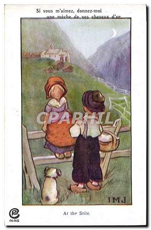 Carte Postale Ancienne Fantaisie Illustrateur Enfants At the site IMJ Chien