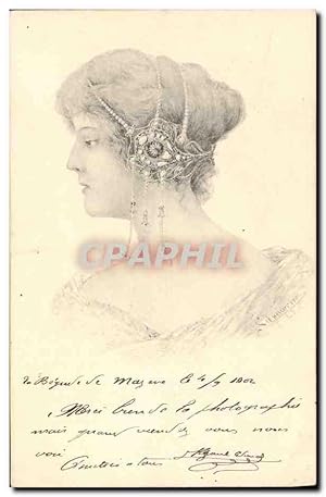 Carte Postale Ancienne Fantaisie Illustrateur Femme