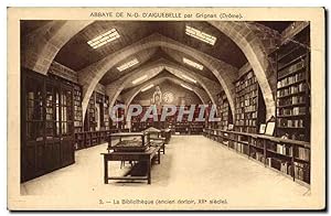 Carte Postale Ancienne Abbaye de ND d'Aiguebelle par Grignan Drome La Bibliotheque ancien dortoir