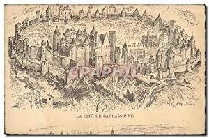 Carte Postale Ancienne La cite de Carcassonne