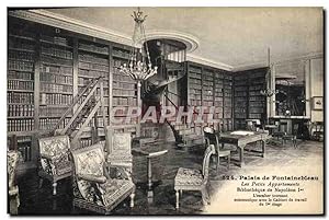 Carte Postale Ancienne Bibliotheque de Napoleon 1er Palais de Fontainebleau Les petits appartements