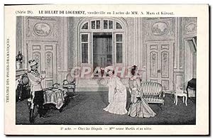 Carte Postale Ancienne Théâtre des Folies Dramatiques Le billet de logement Mars Keroul Chez les ...